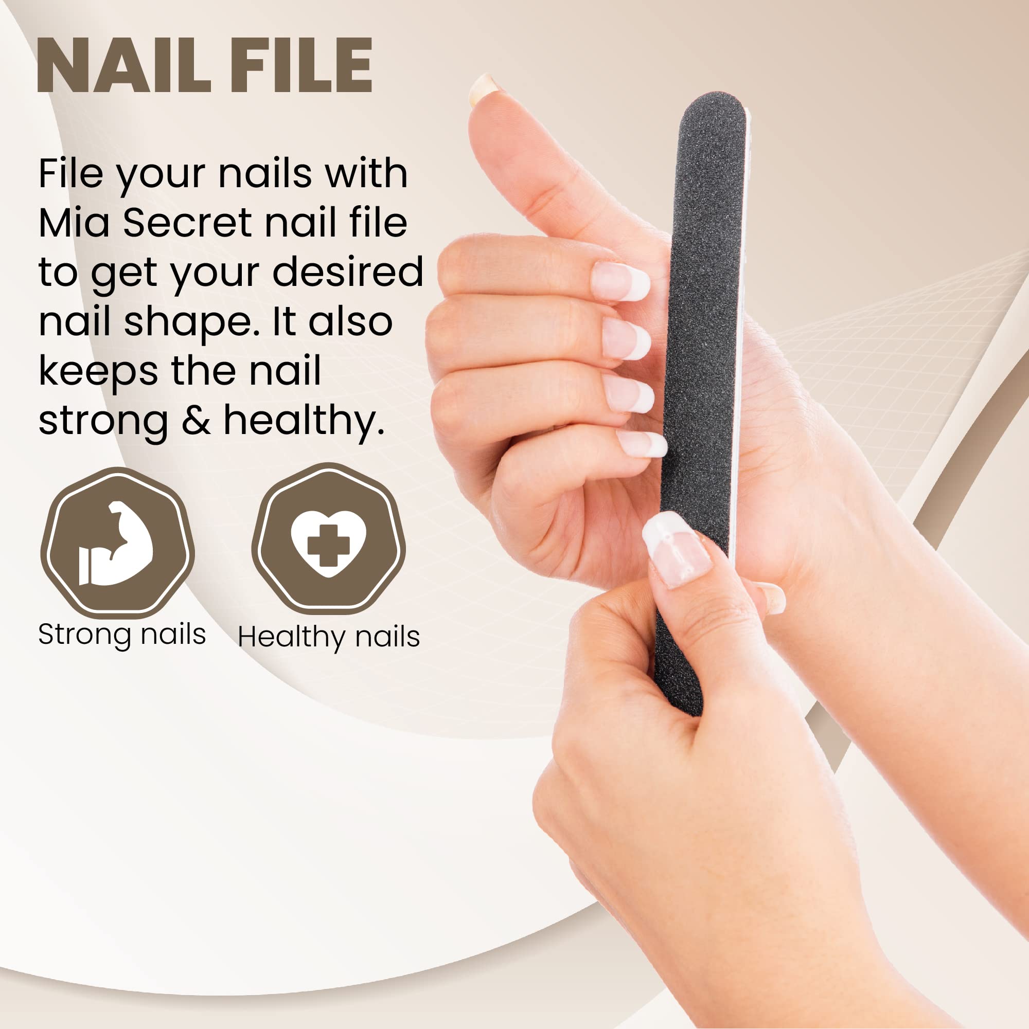 Mia Secret 20 Royal Square Nail Tips for versatile length options.