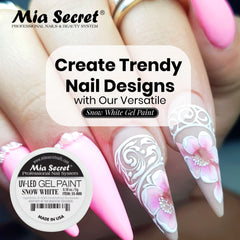 Mia Secret Snow White gel paint brush applying even color.