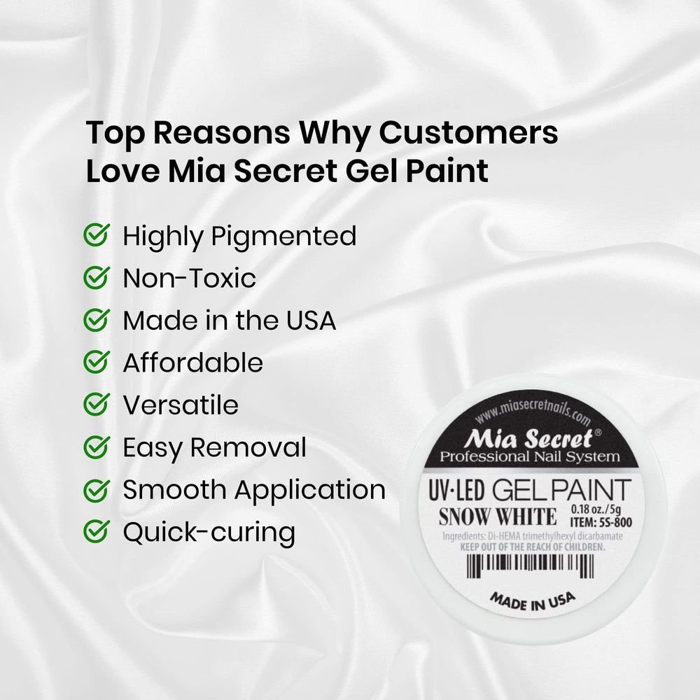 Mia Secret Snow White gel paint ideal for professional use