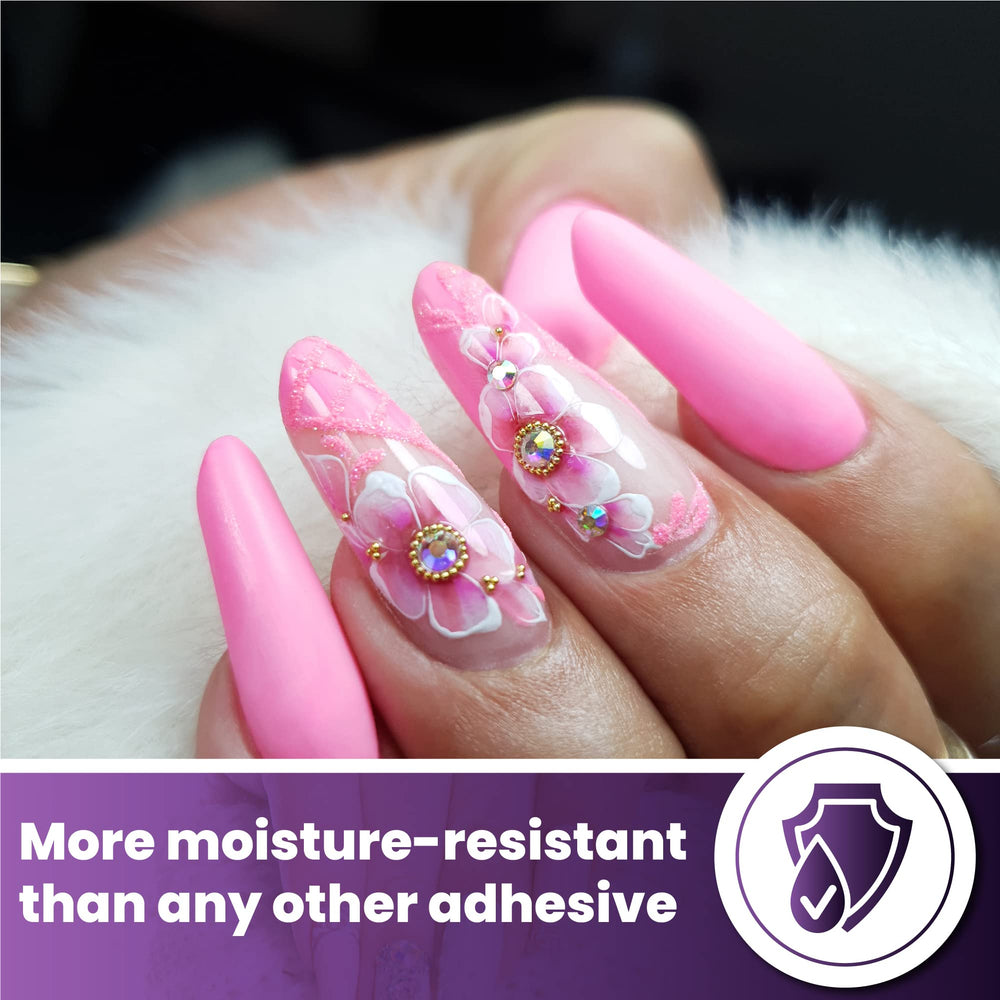 Mia Secret clear glue 335 supports durable bonds for artificial nails and repairs