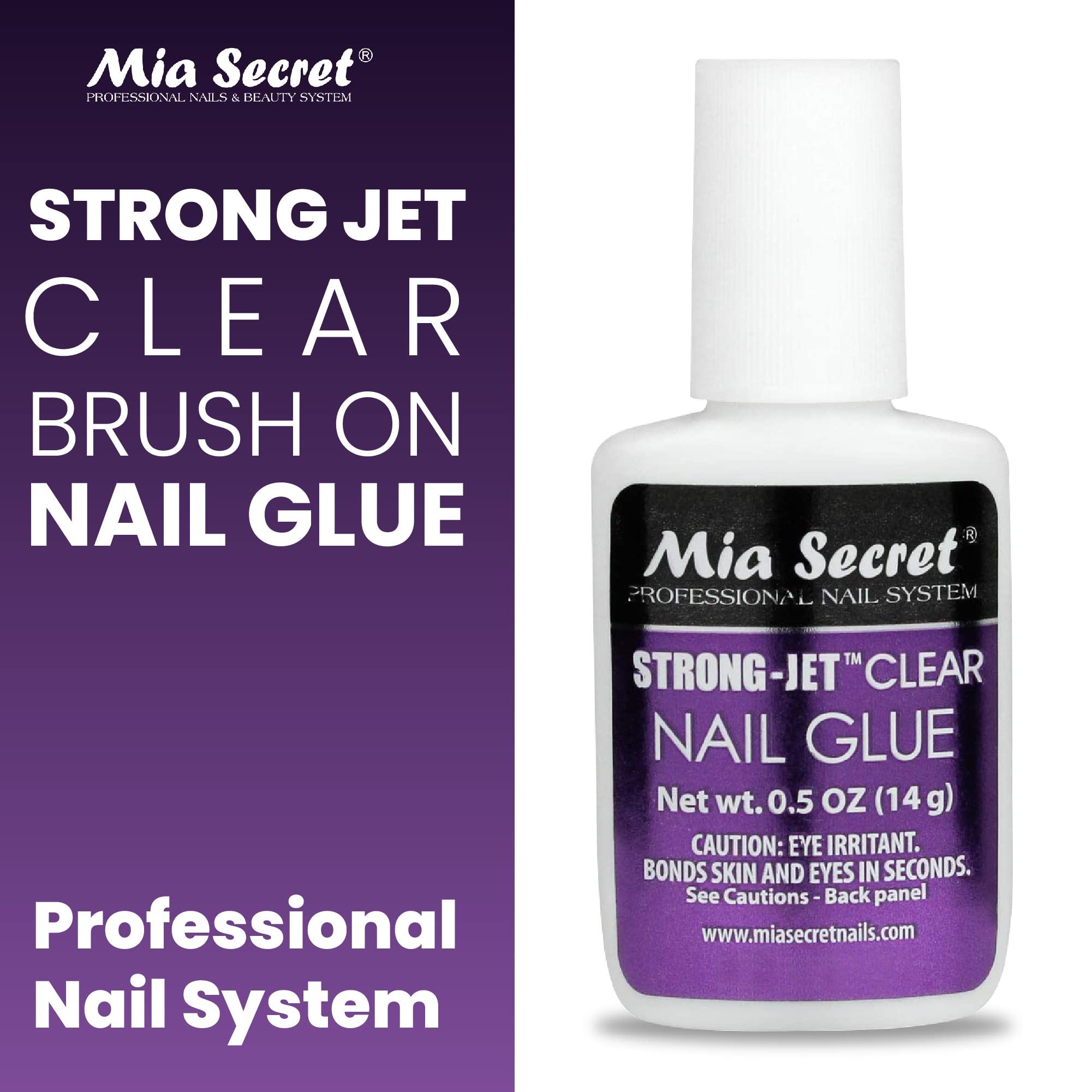 Mia Secret Strong-Jet Glue 335 quick-dry bonds crystals securely to tips