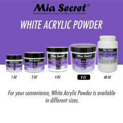 Mia Secret White Acrylic Powder used to sculpt 3D nail art with clean lines.
