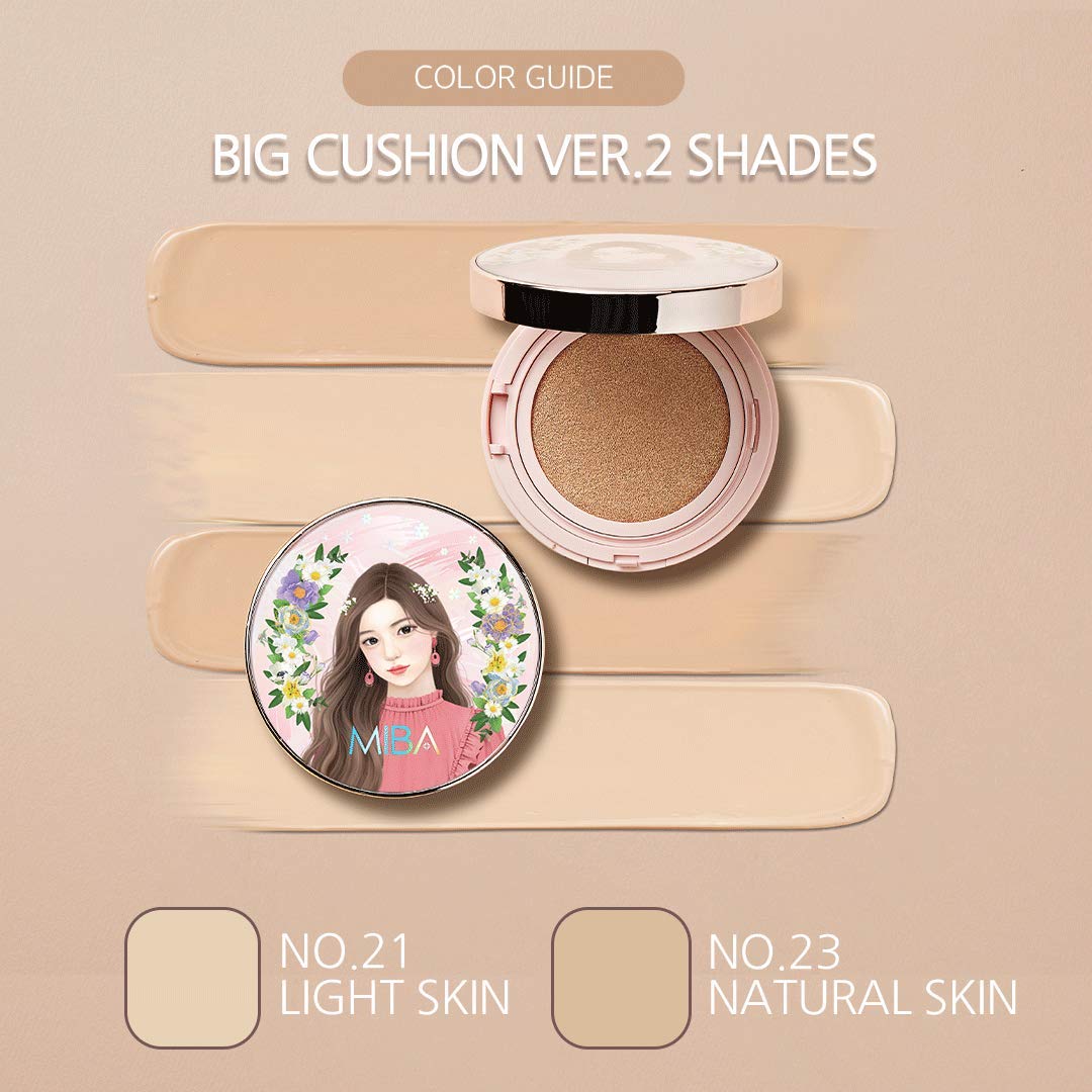 MIBA Ion Calcium Foundation cushion provides moisture and gentle adhesion for dewy skin