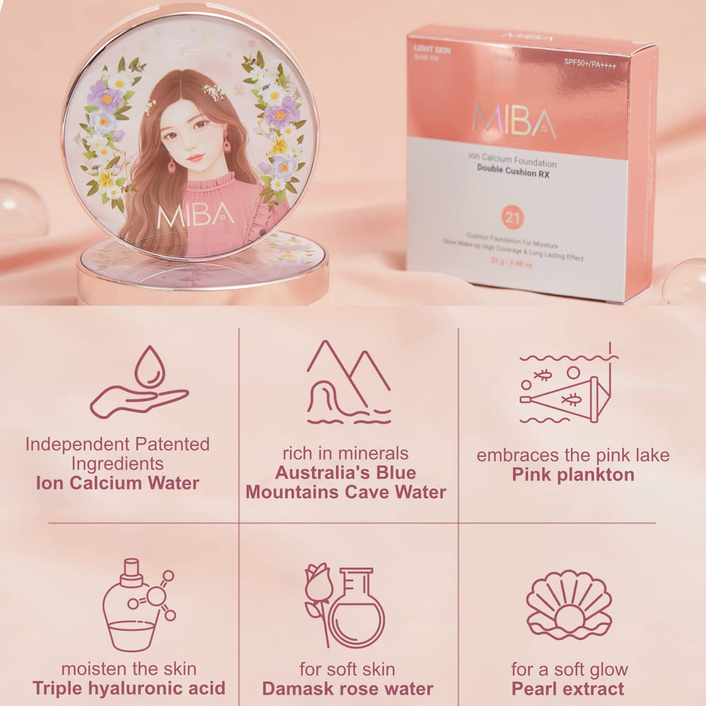 MIBA Ion Calcium Foundation pink plankton glow for luminosity