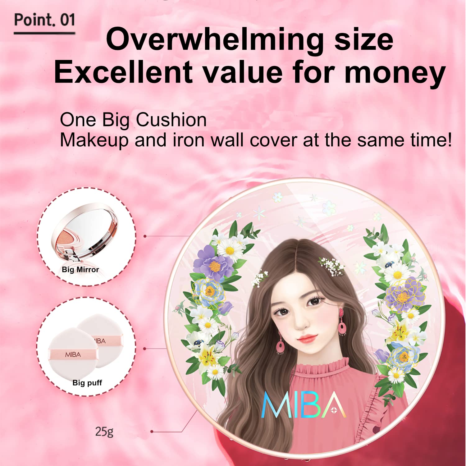 MIBA Ionized Calcium Foundation Season 2 puff enables easy blending