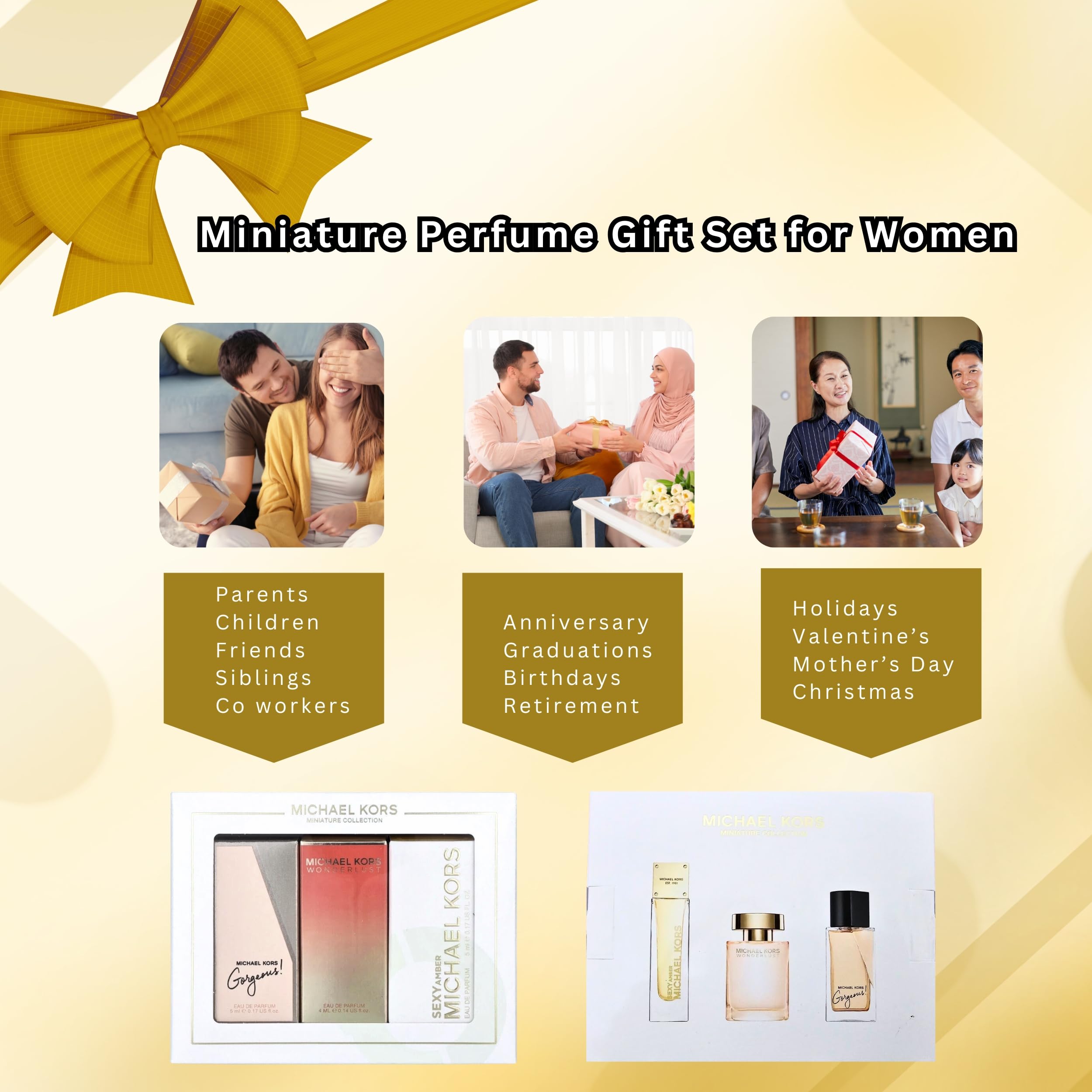 Michael Kors travel-size perfume kit ideal for handbags and carry-ons