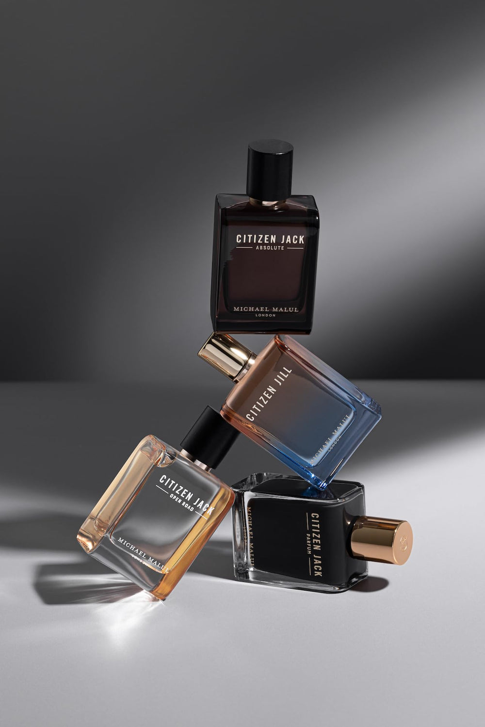 Michael Malul Citizen Jack base notes of vetiver and vanilla for warmth and depth.