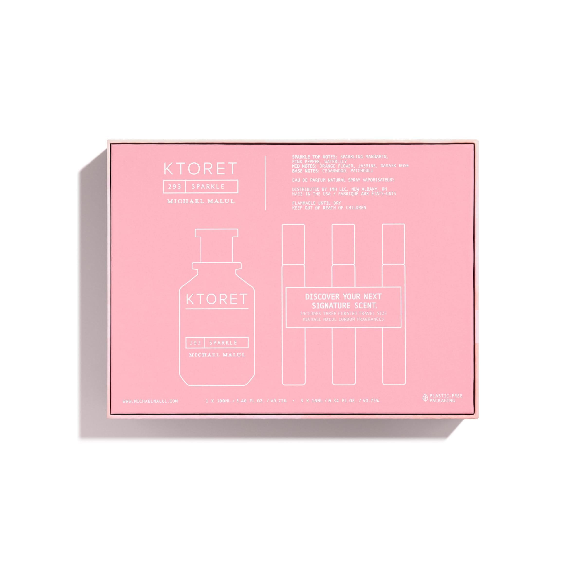 Michael Malul 293 Sparkle gift set box, ready for gifting to a fragrance lover.