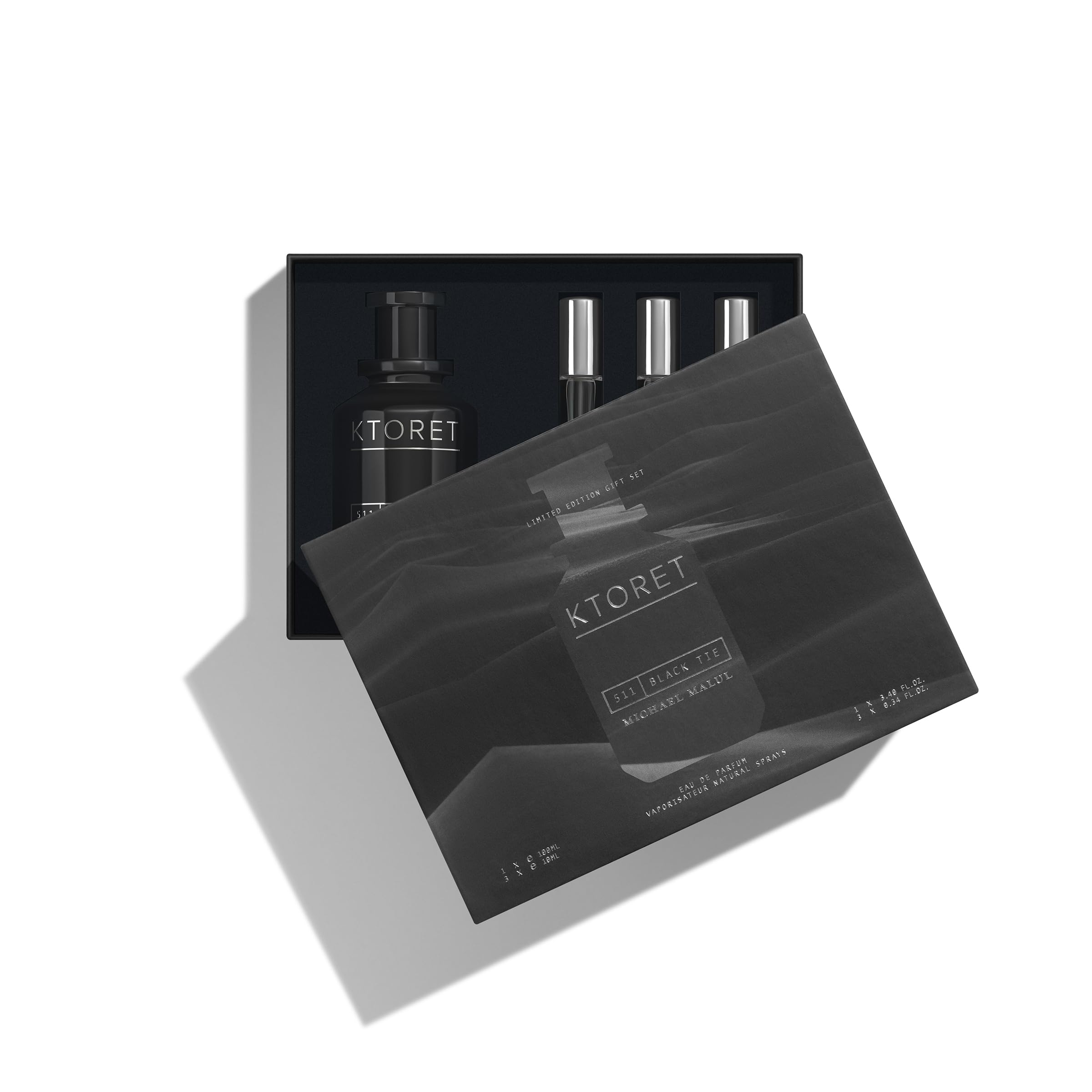 Gift-set packaging for Michael Malul 511 Black Tie, ready to gift