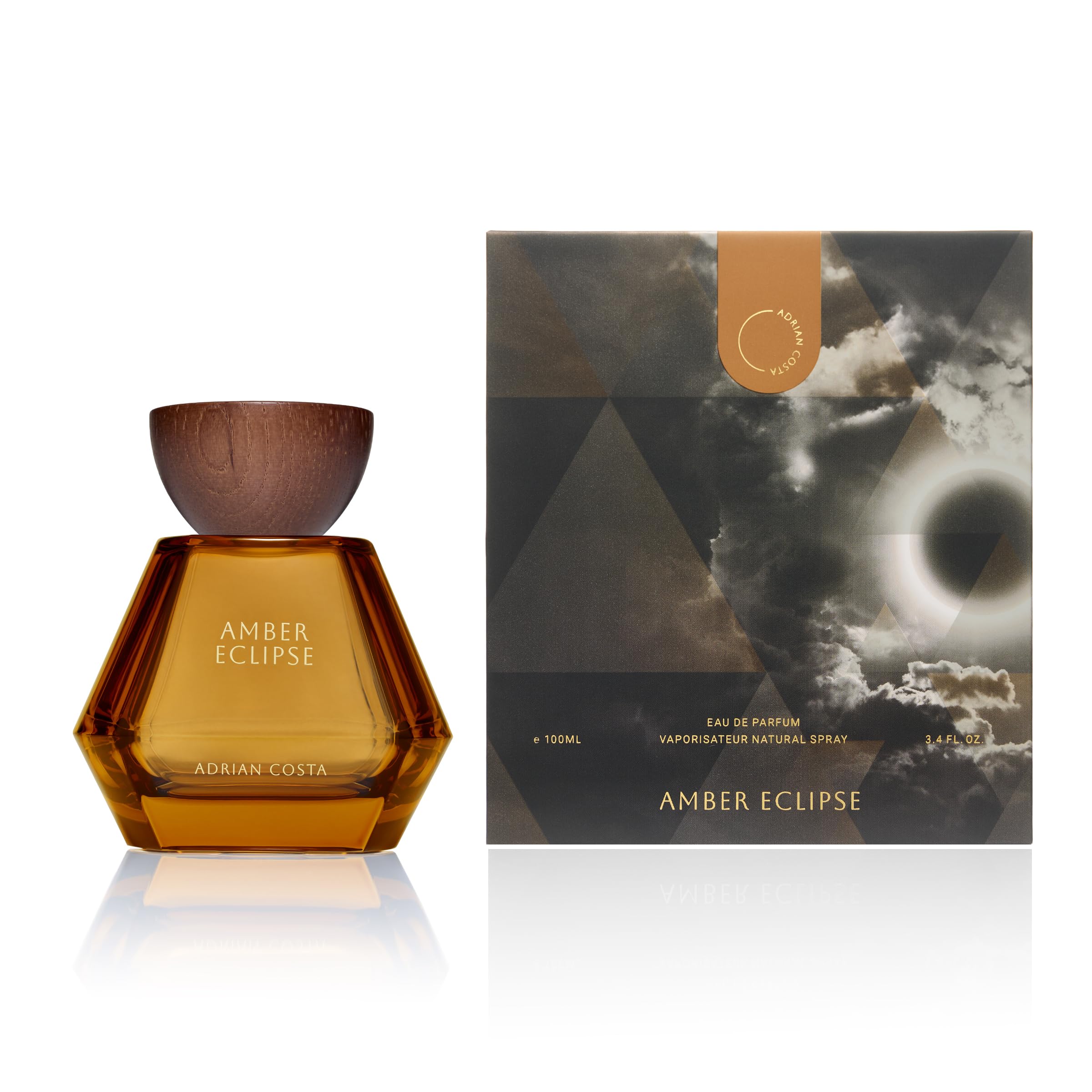 Michael Malul Adrian Costa Amber Eclipse bottle closeup highlights amber warmth and refinement