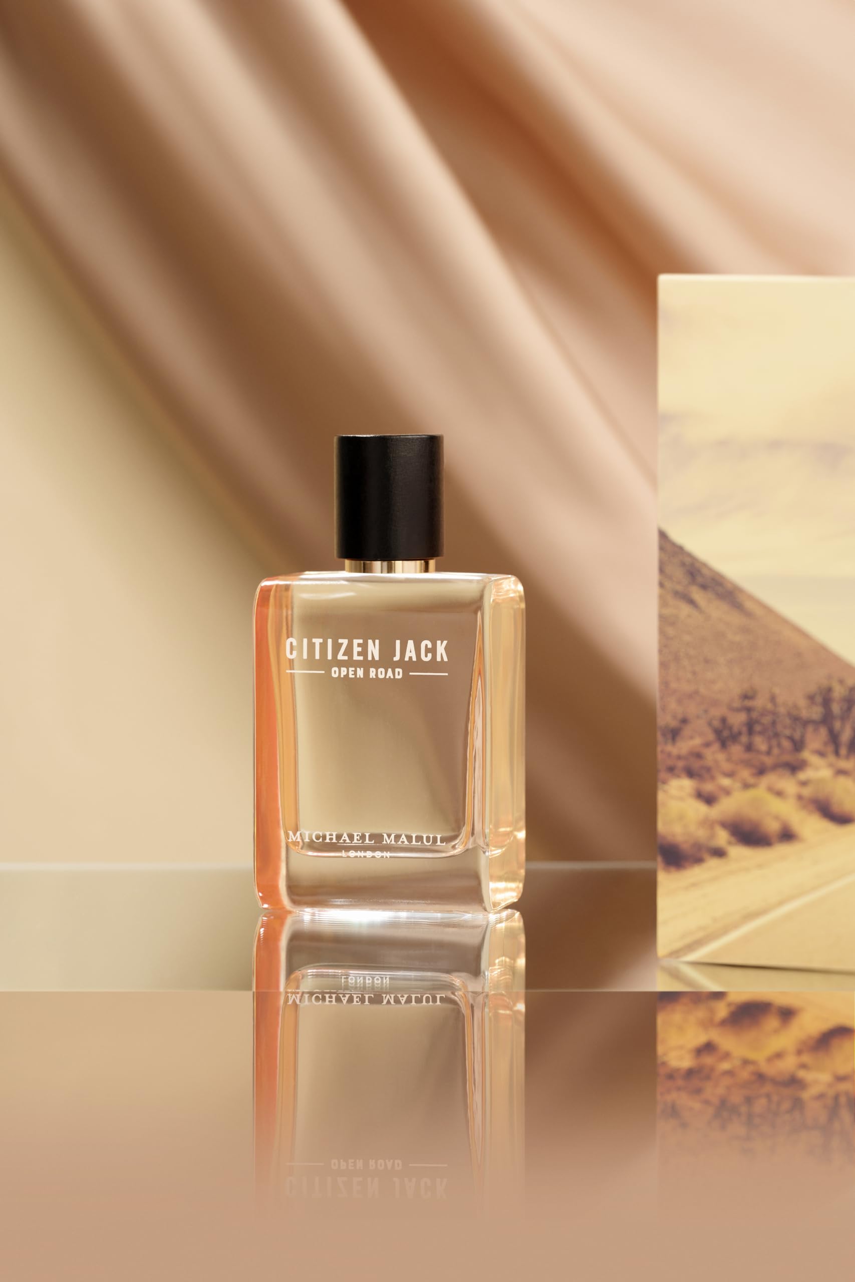 Desert road scene with Citizen Jack Open Road evokes open-road lifestyle