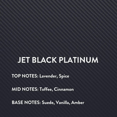 Michael Malul Jet Black Platinum packaging close-up highlighting design