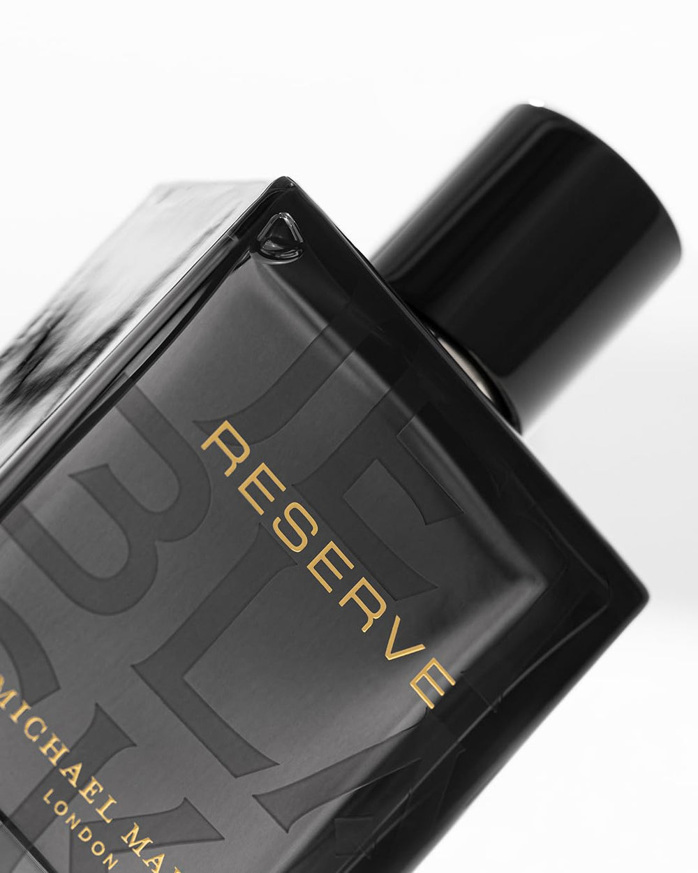 Michael Malul Jet Black Reserve cap detail emphasizes luxury craftsmanship.