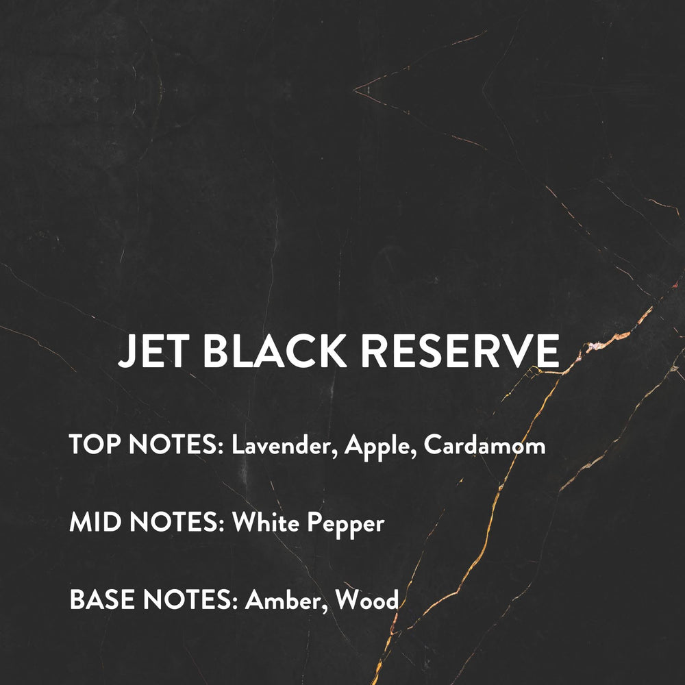 Michael Malul Jet Black Reserve travel-size bottle with atomizer ready for spontaneous outings.