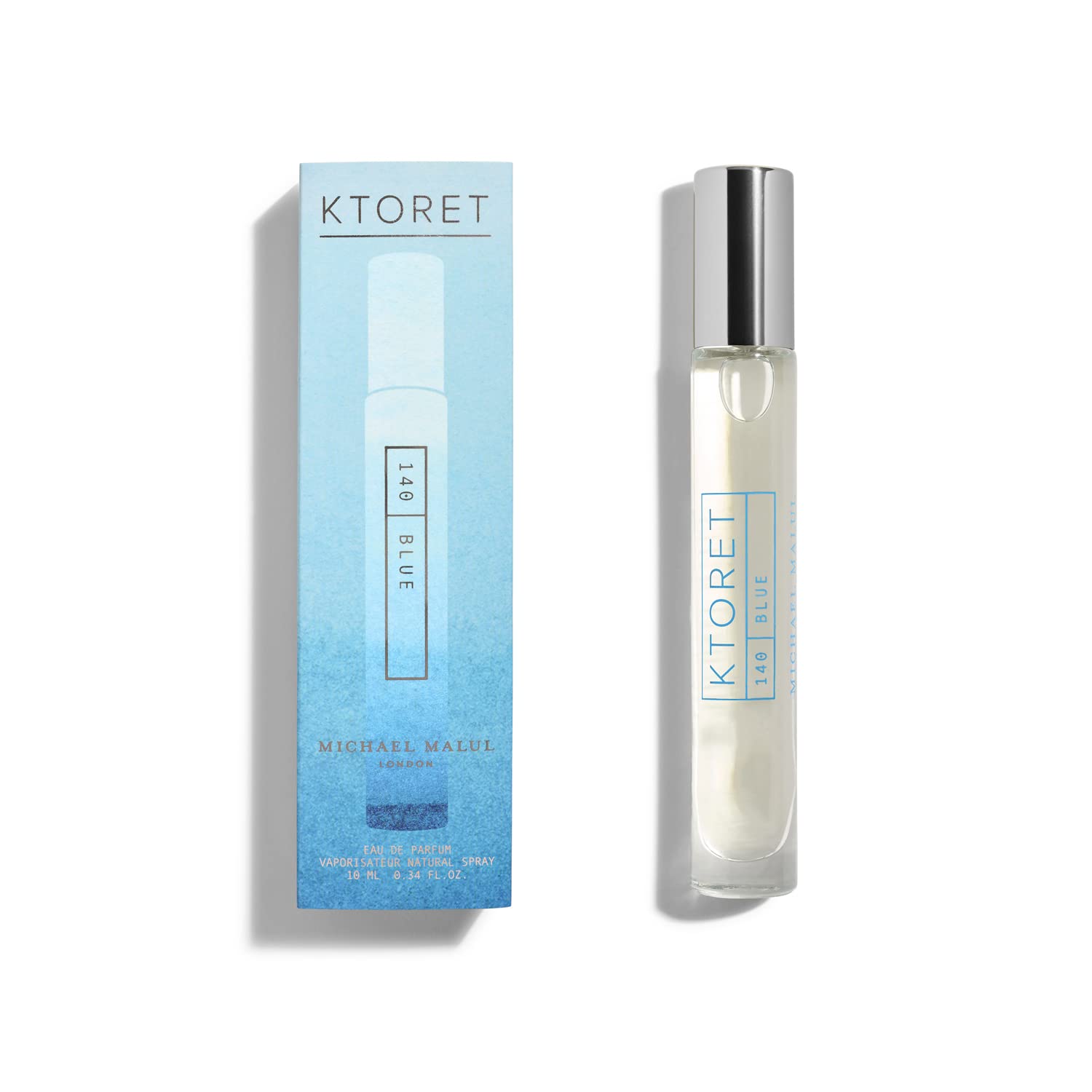 Michael Malul KTORET 140 Blue EDP travel bottle, ideal for on-the-go fragrance