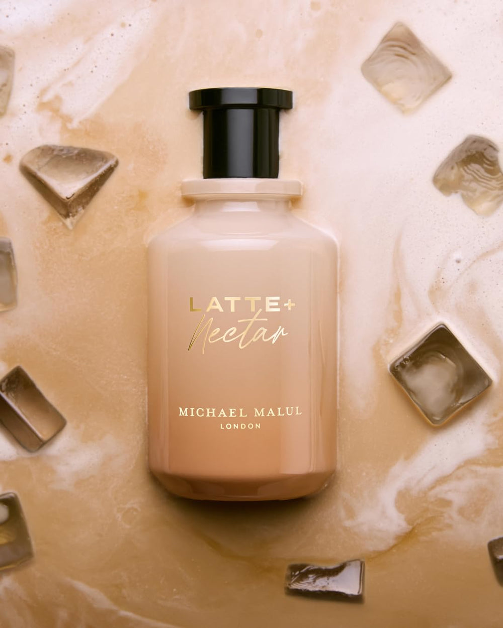Michael Malul Latte+Nectar spray bottle ready for quick wear.