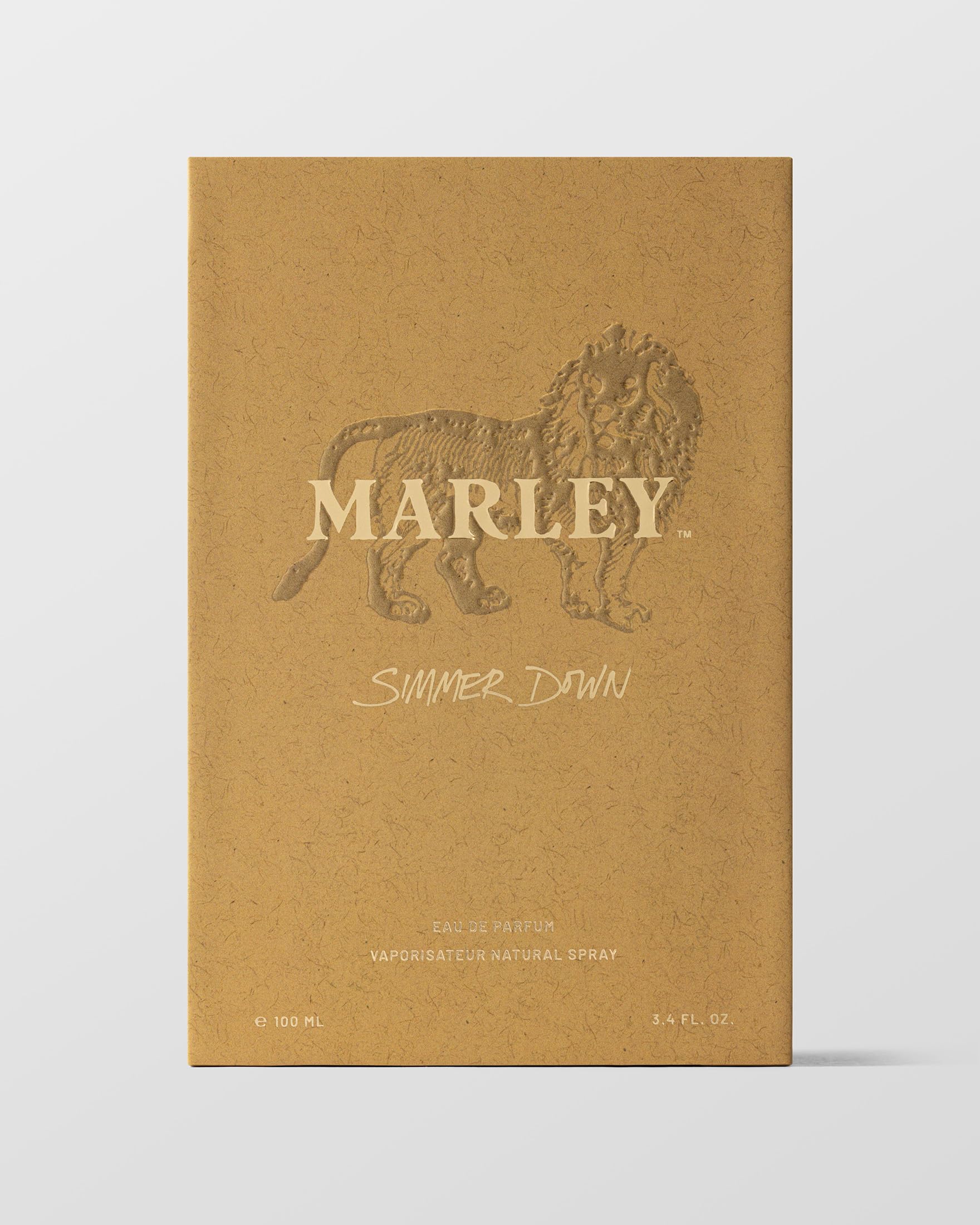 Michael Malul Marley Simmer Down bottle closeup reveals fragrance notes.