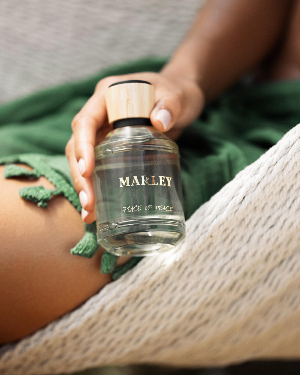 Michael Malul Place of Peace wrist-shot suggests portable calm for on-the-go breaks.