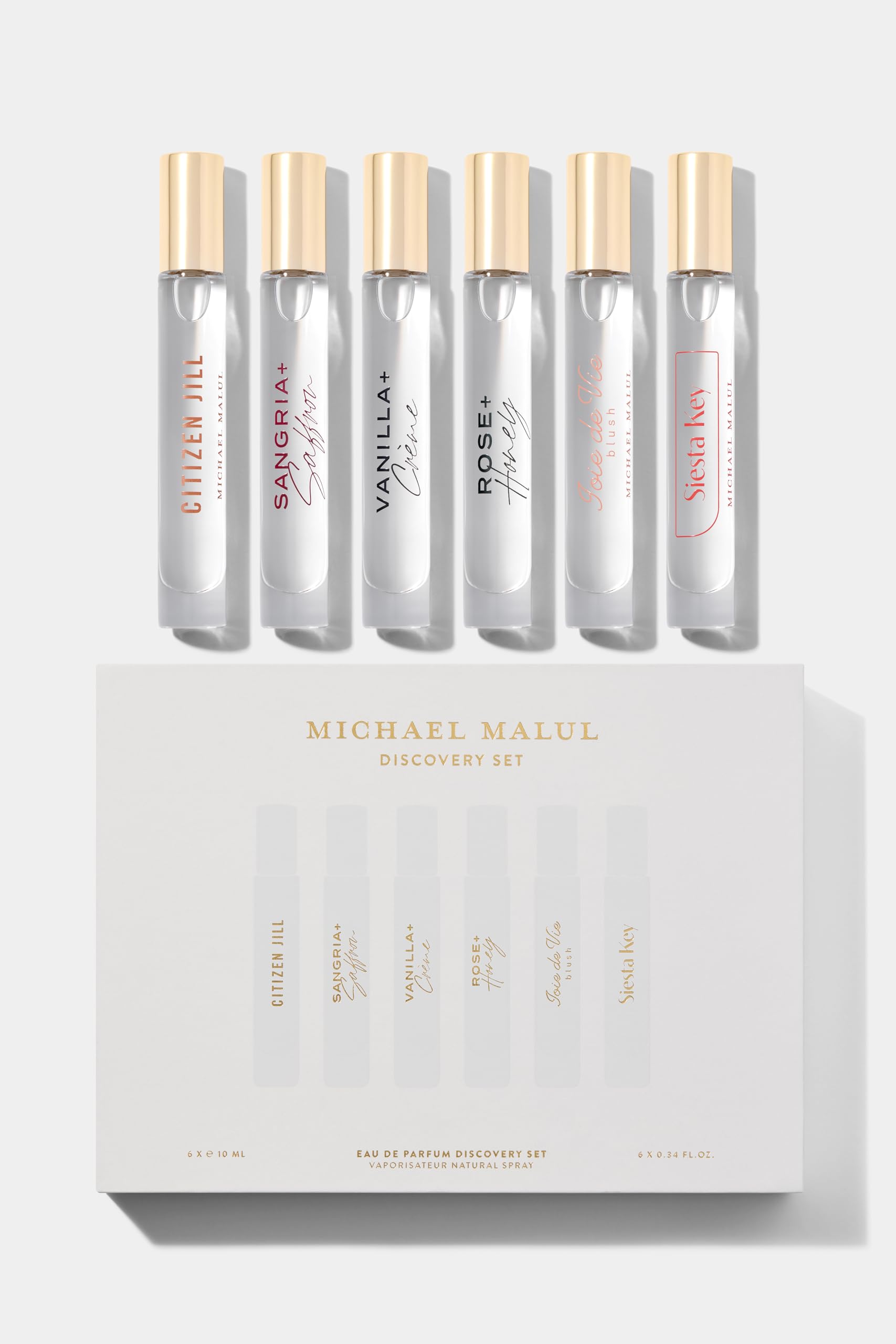 Michael Malul Women’s Discovery Set packaging—gift-ready and inspiring.