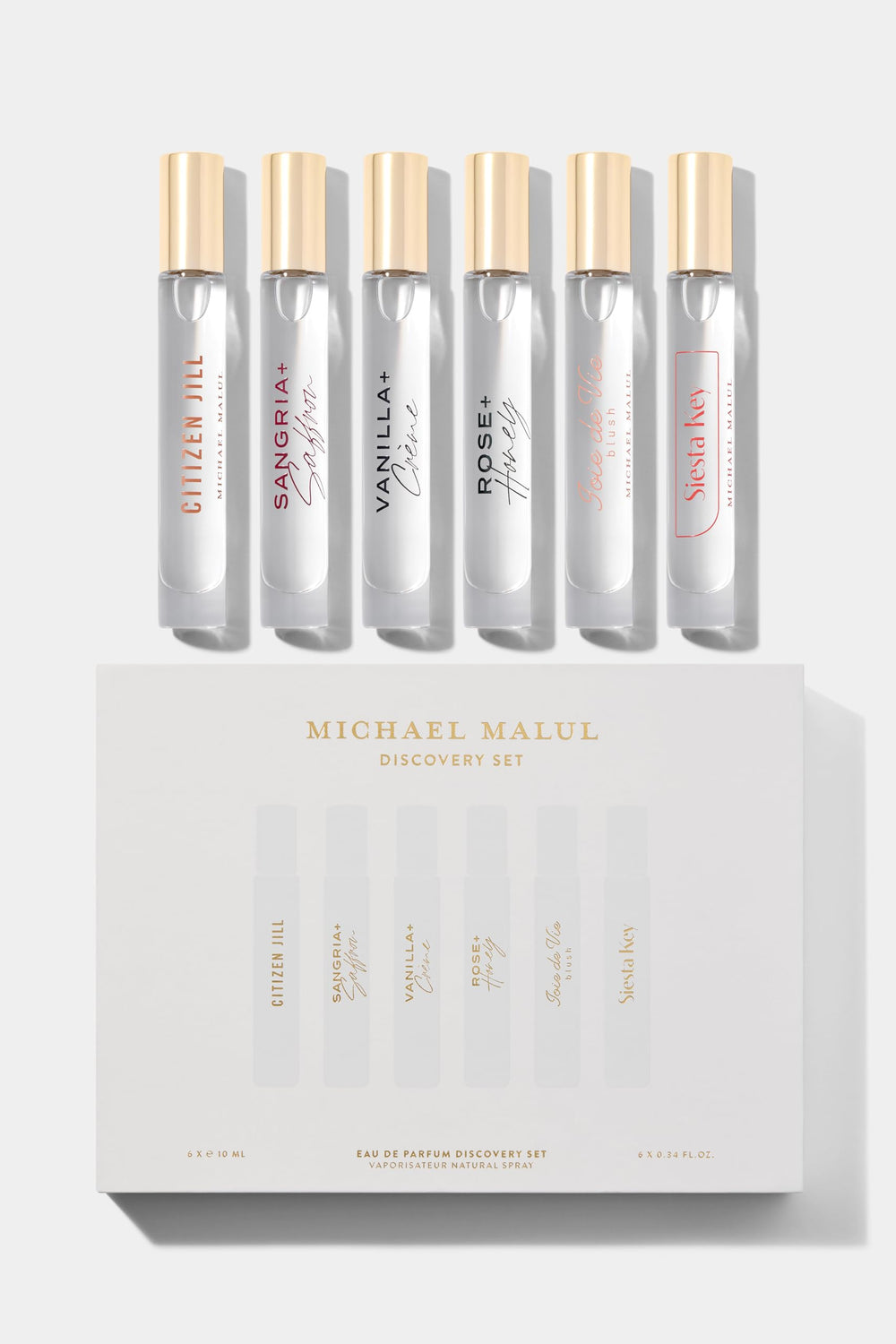 Michael Malul Women’s Discovery Set packaging—gift-ready and inspiring.
