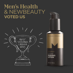 Michael Strahan Clear Shaving Lotion gel applied for a smooth, close shave.