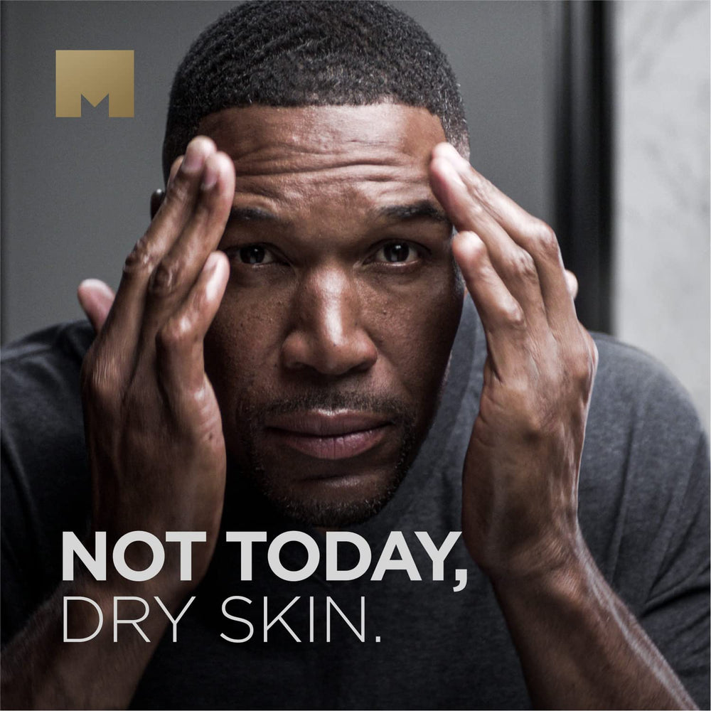 Michael Strahan Moisturizer being applied for dry, nourished skin.