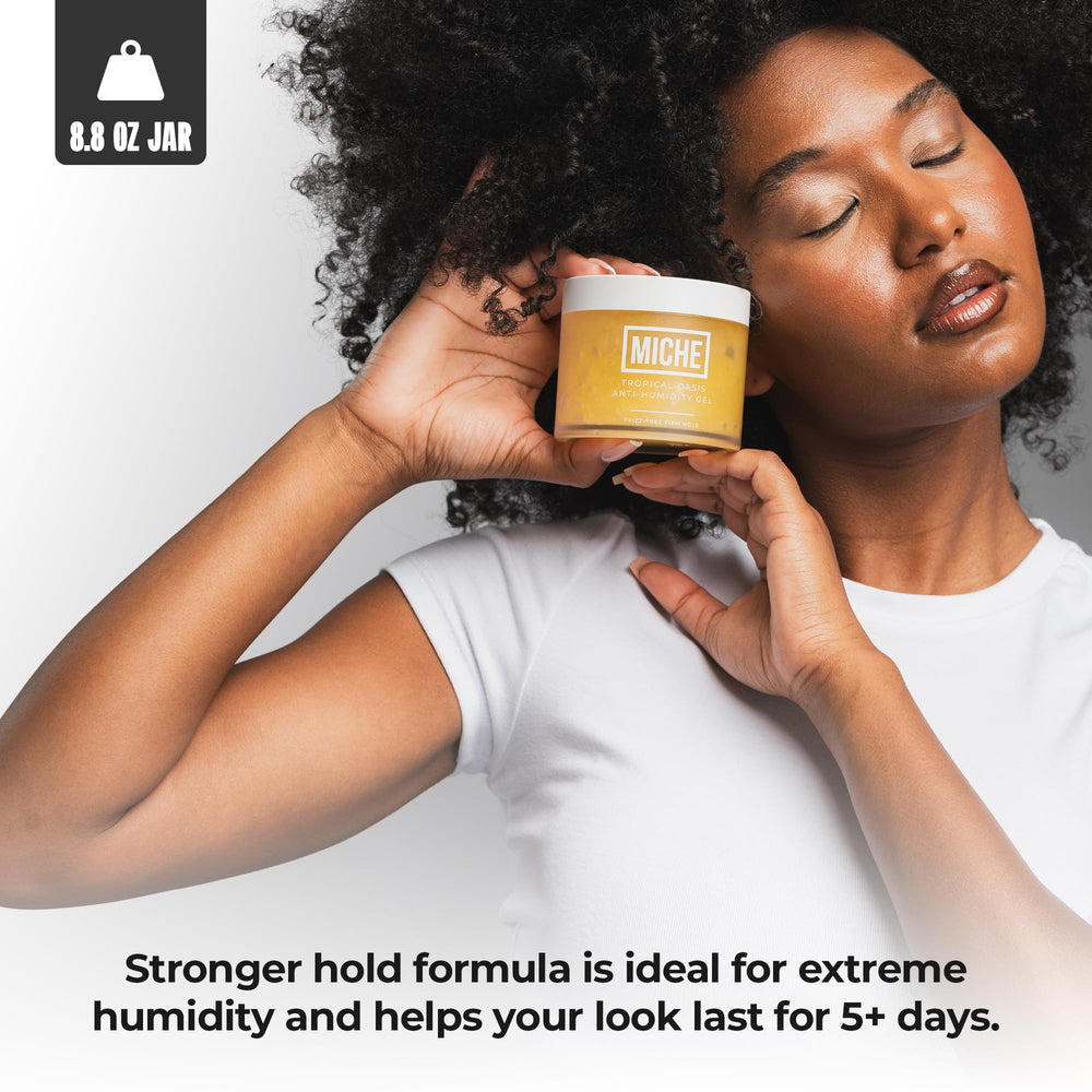 MICHE Beauty texture closeup reveals a smooth, frizz-free finish.