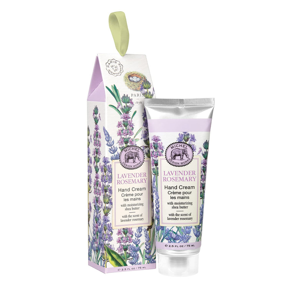 Michel Design Works large hand cream bottle Lavender Rosemary on display for smooth hands