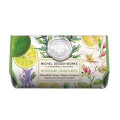 Michel Design Works Rosemary Margarita soap bar front view for moisturizing cleanse