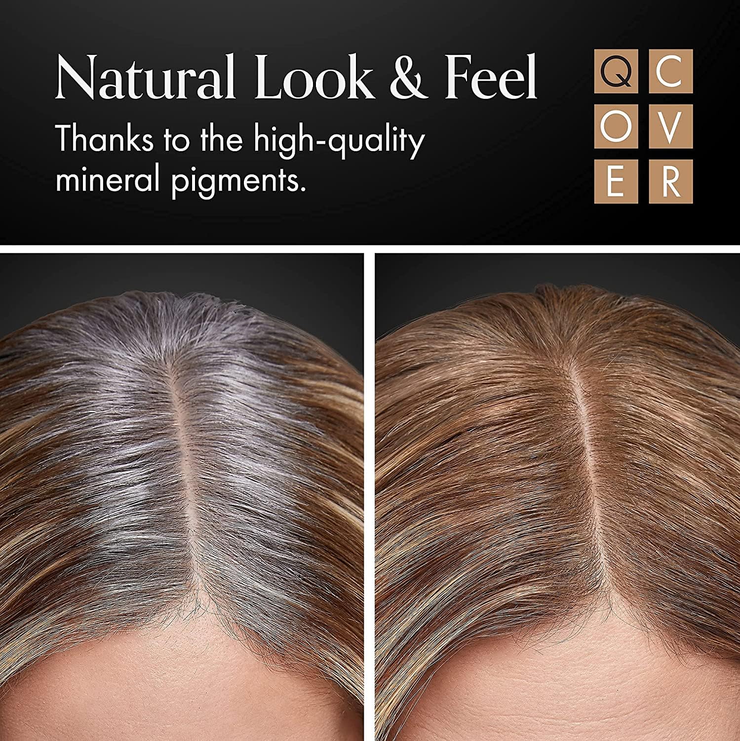Michel Mercier beige-blonde shade blends with darker to medium hair.