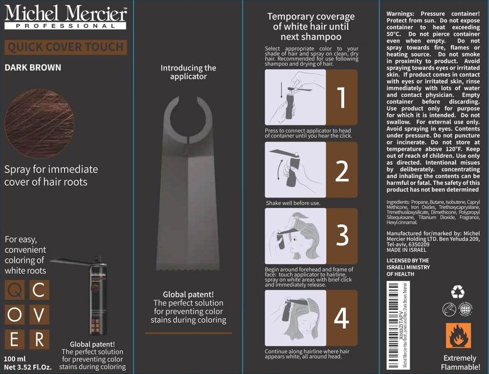 Michel Mercier applicator stays clean; wipe after use to prevent residue.