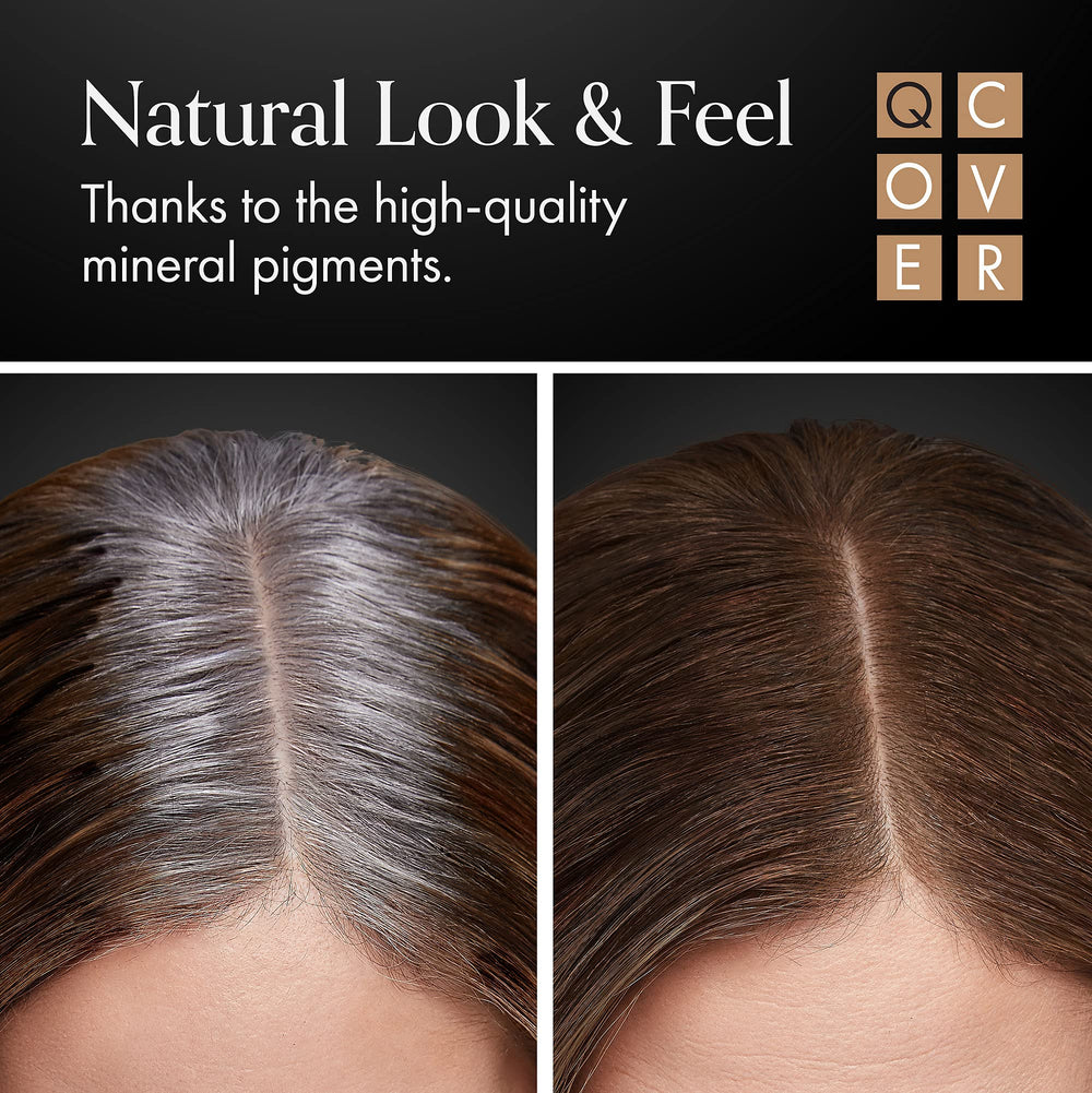 Michel Mercier dark brown color blends with hair for natural-looking roots.