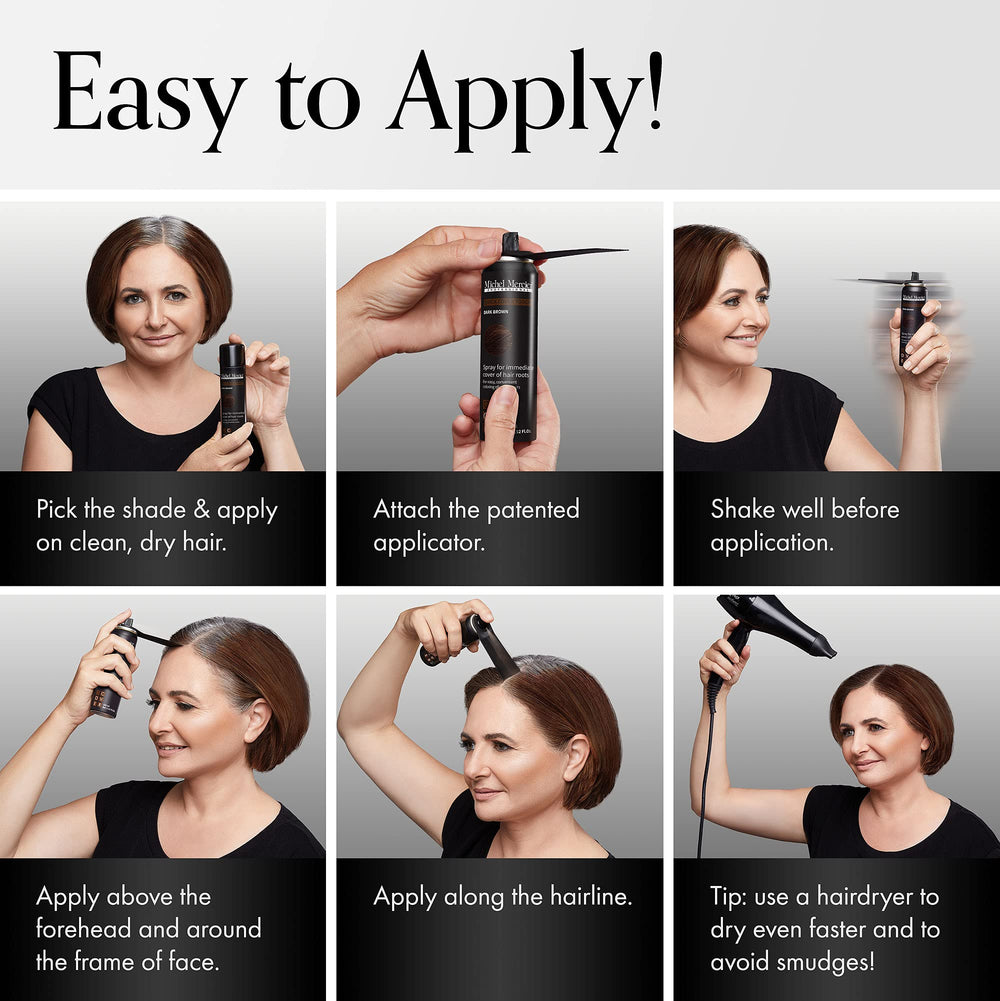 Michel Mercier fast-drying pigments provide quick, seamless root coverage.
