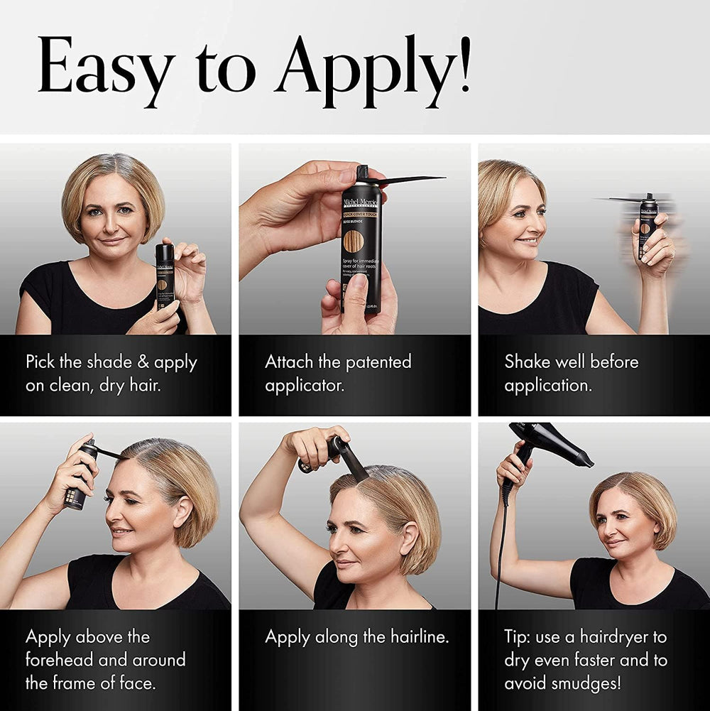 Michel Mercier fast-drying pigments for quick root coverage.