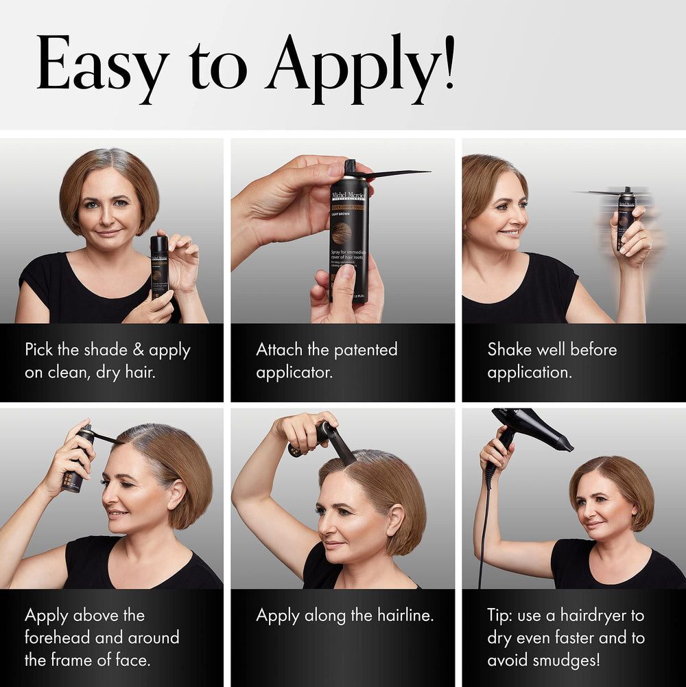 Michel Mercier compact spray designed for on-the-go hair touch ups.