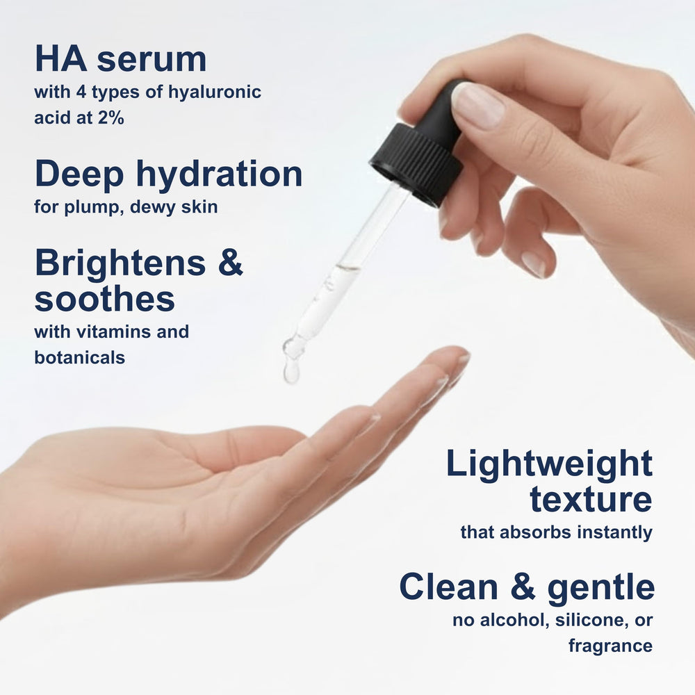 Micro Ingredients HA serum dropper for precise, lightweight application