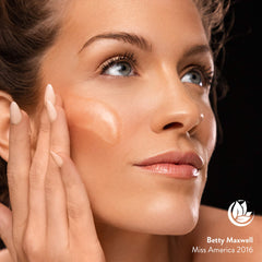 Microderm GLO Peptide Complex Serum pump shows easy application and controlled dispensing