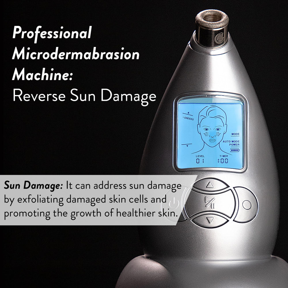 Microderm GLO pores and radiance focus closeup.