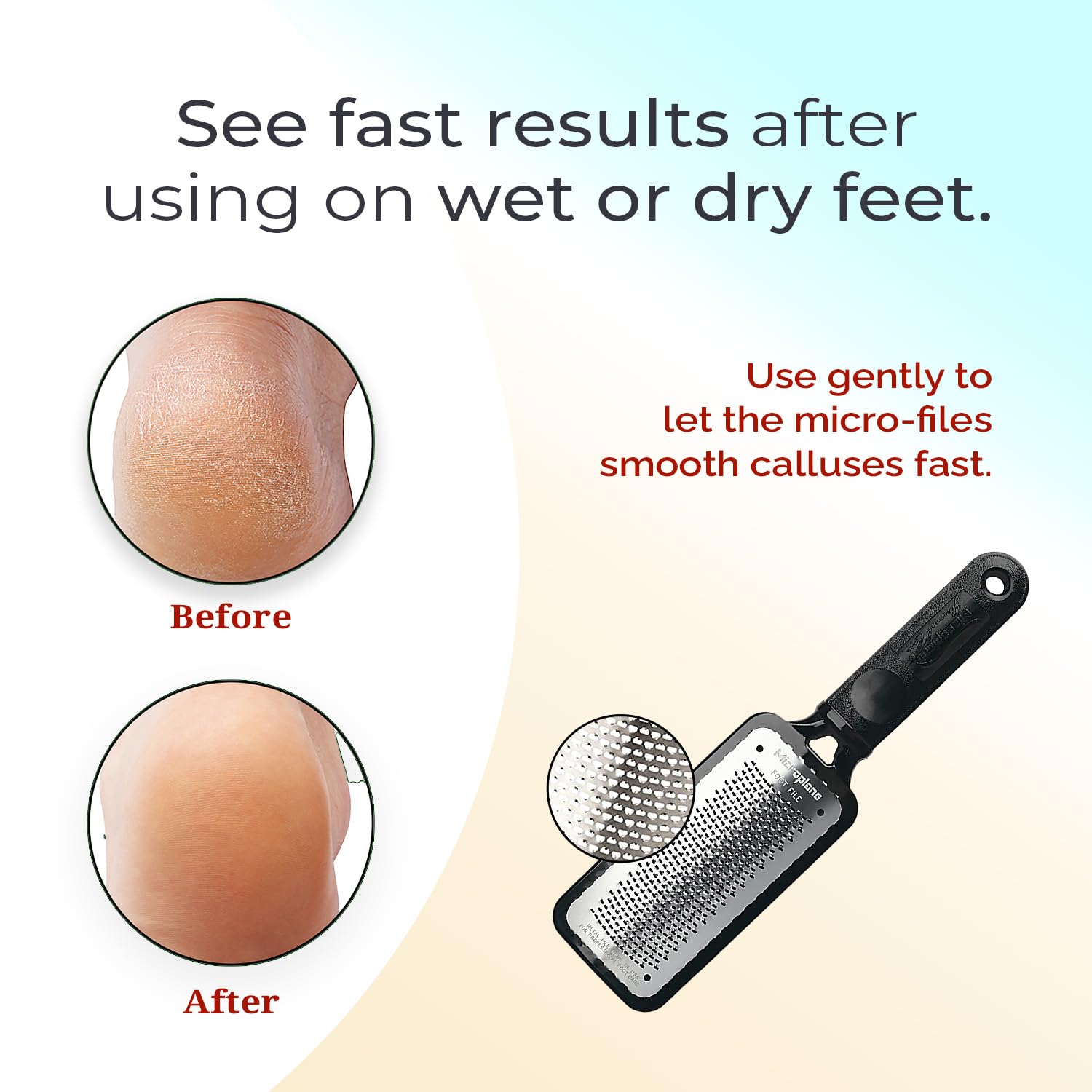 Microplane Colossal Foot File salon use preview hints at professional results