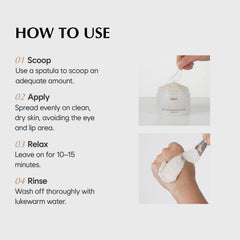 Midha Glow Mask cream application on skin provides even, soft coverage.
