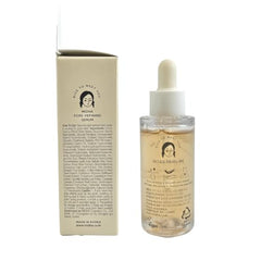 Close-up texture of MIDHA serum reveals smooth skin surface after application.