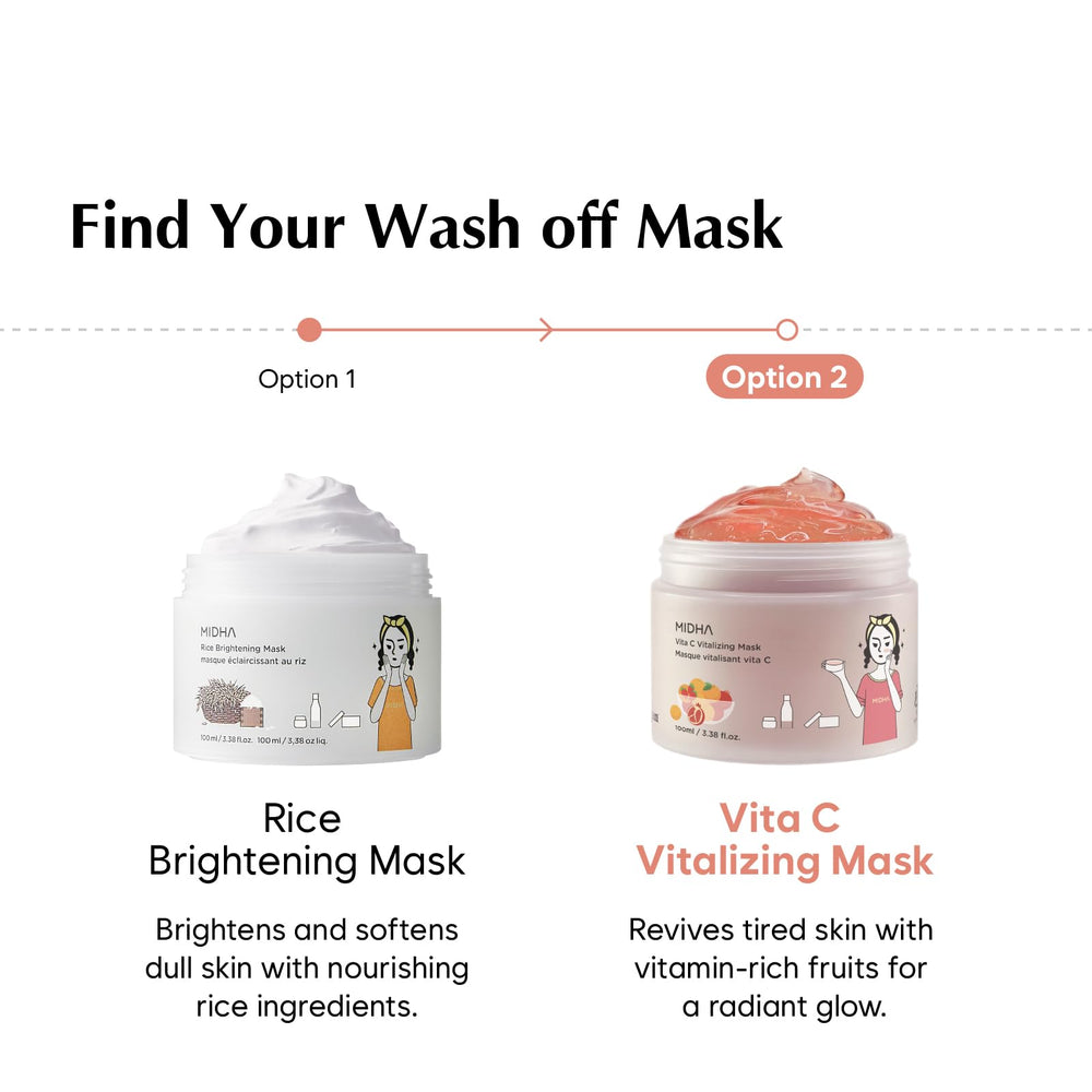 MIDHA Vita C Vitalizing Mask ideal for daily skincare routines.