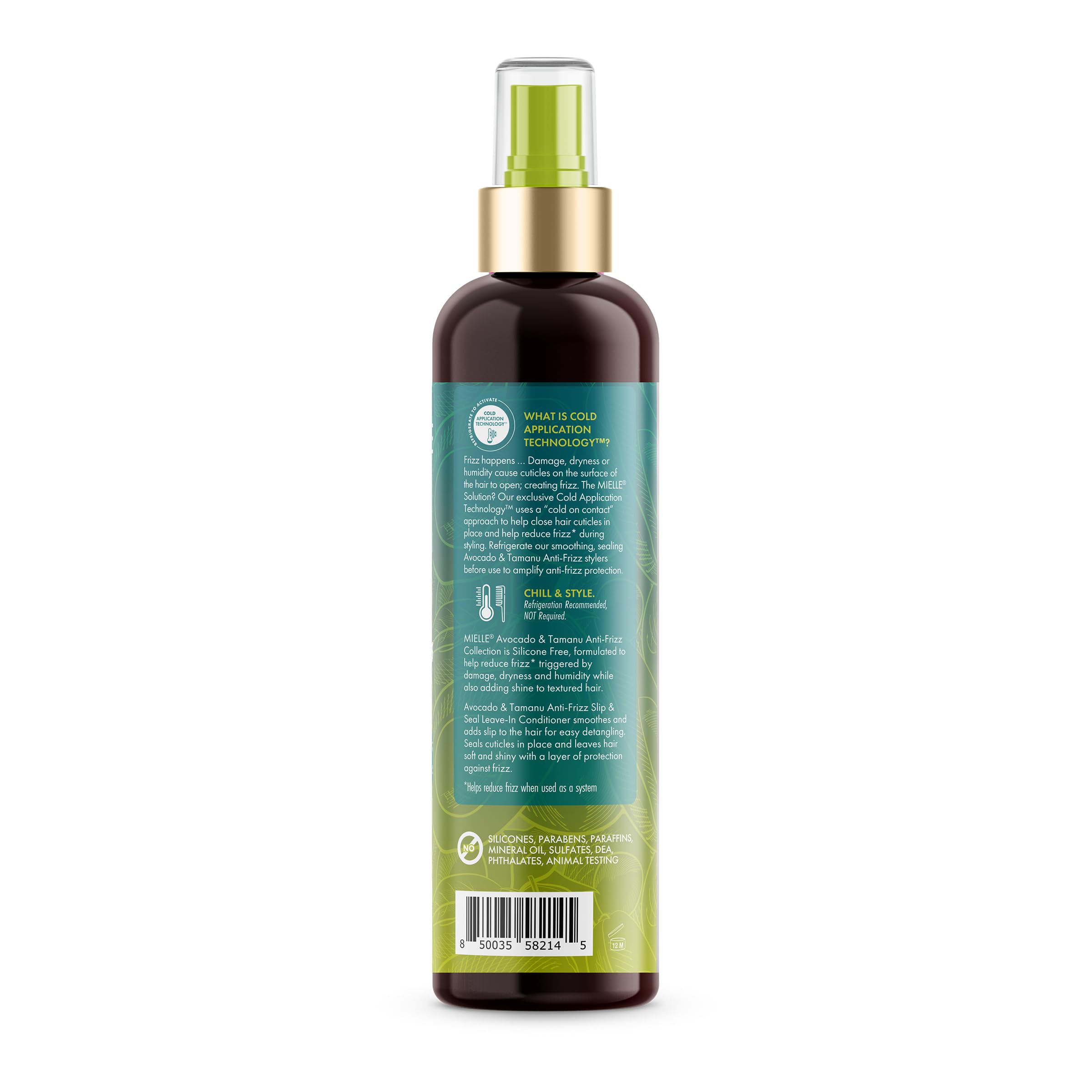 Mielle Avocado & Tamanu styling routine shows detangling before drying.