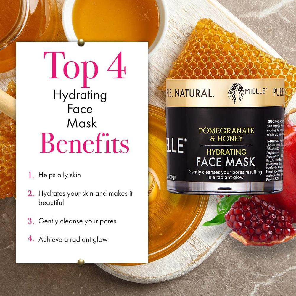 Mielle Pomegranate and Honey mask cream texture spreads smoothly for even coverage.