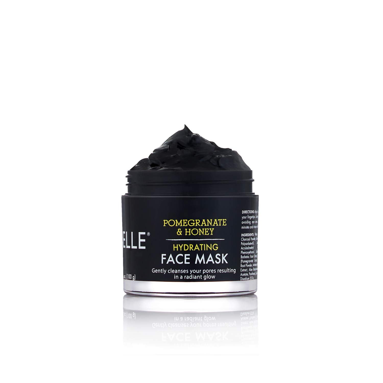 Mielle Pomegranate and Honey mask ingredients emphasize natural nourishment and soothing oils.
