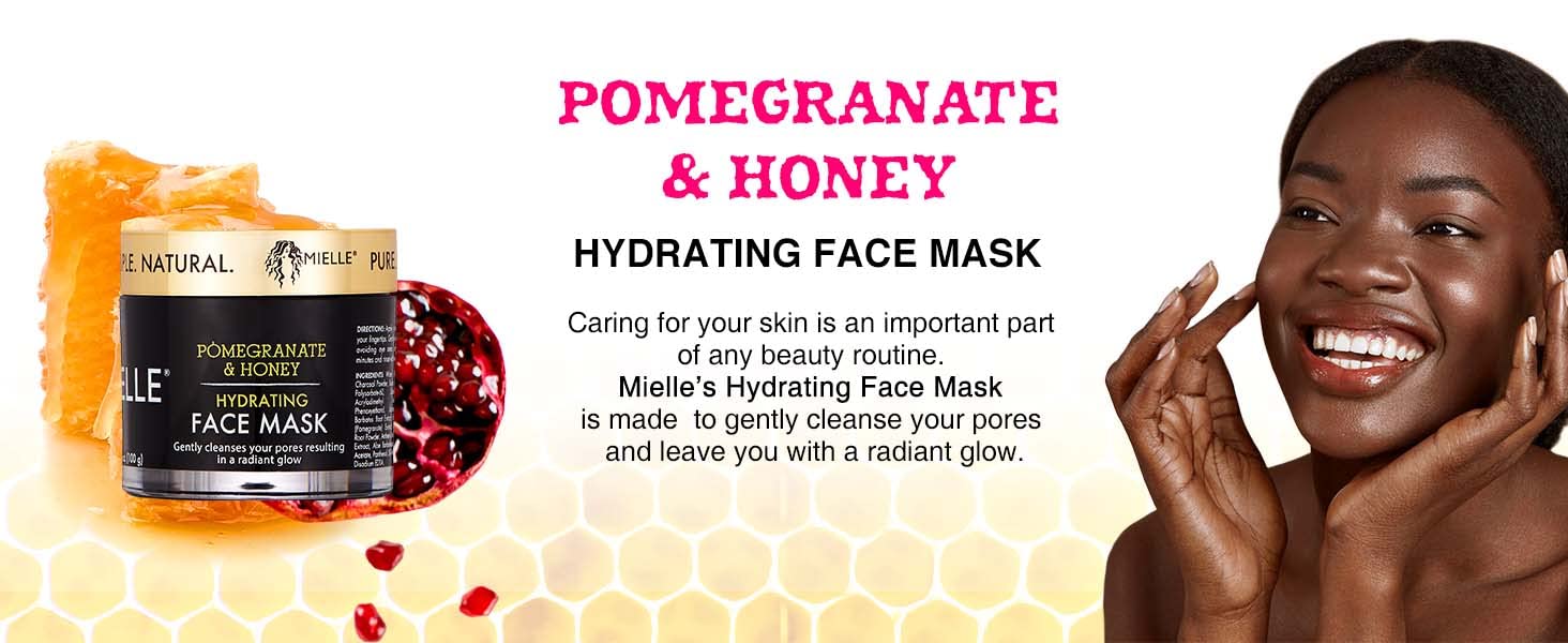 Mielle Face Mask packaging USA made conveys quality and domestic production.