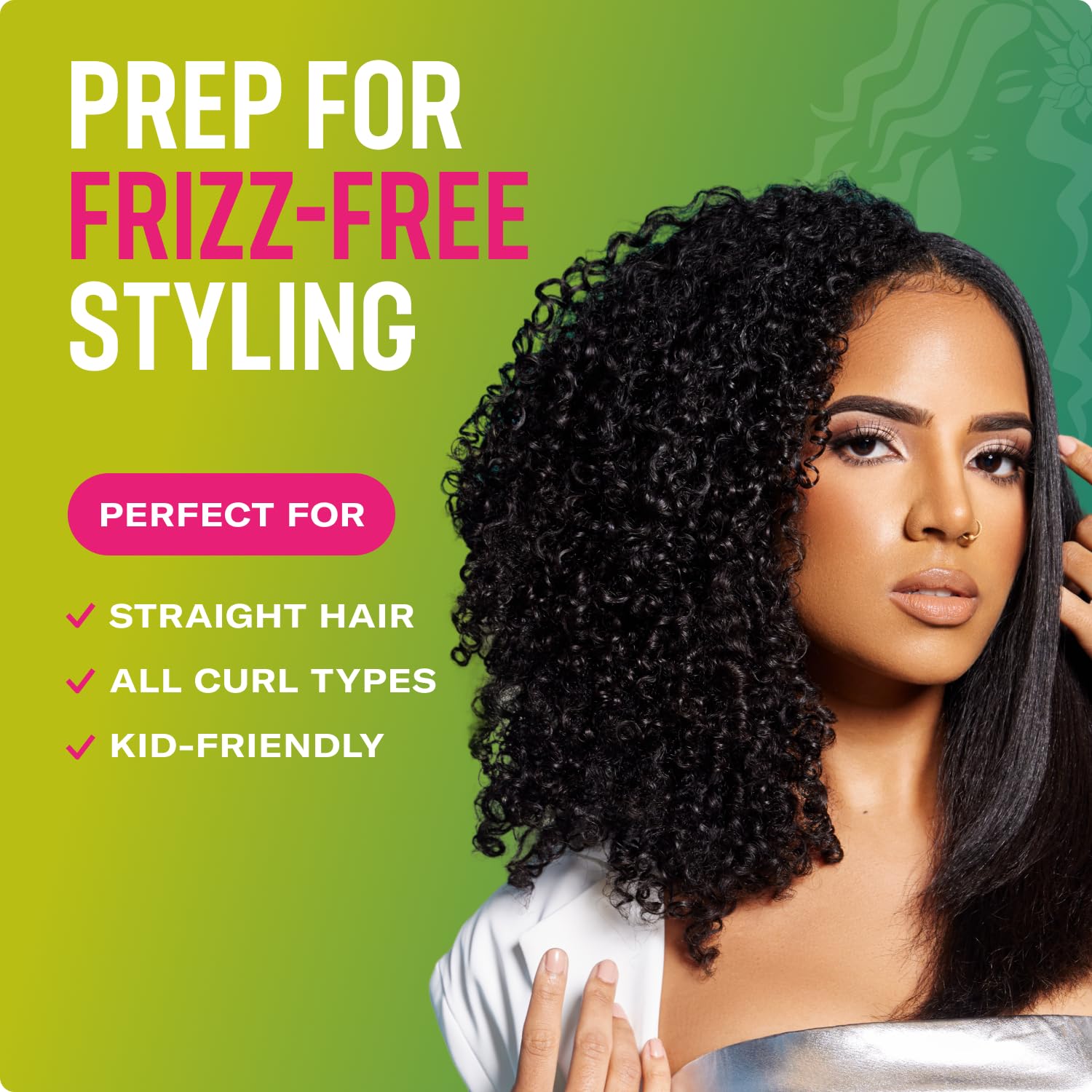 Textured hair pre-styling with Mielle Organics Avocado and Tamanu Conditioner.