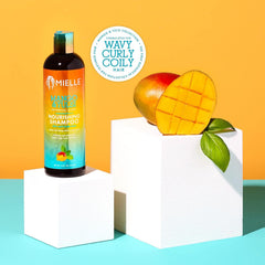 Miele Organics Mango & Tulsi Shampoo hair waves look smoother and more hydrated.