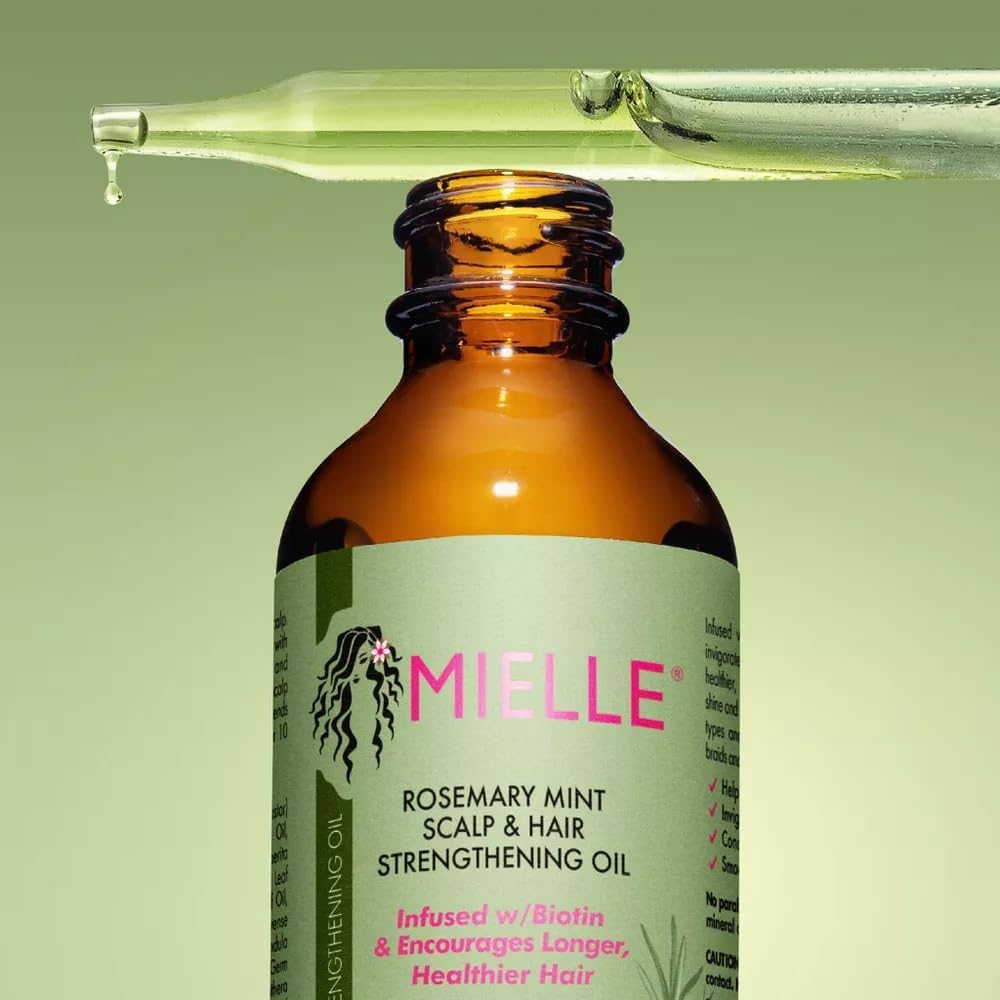 Scalp application with Mielle Organics Rosemary Mint Oil soothes dryness