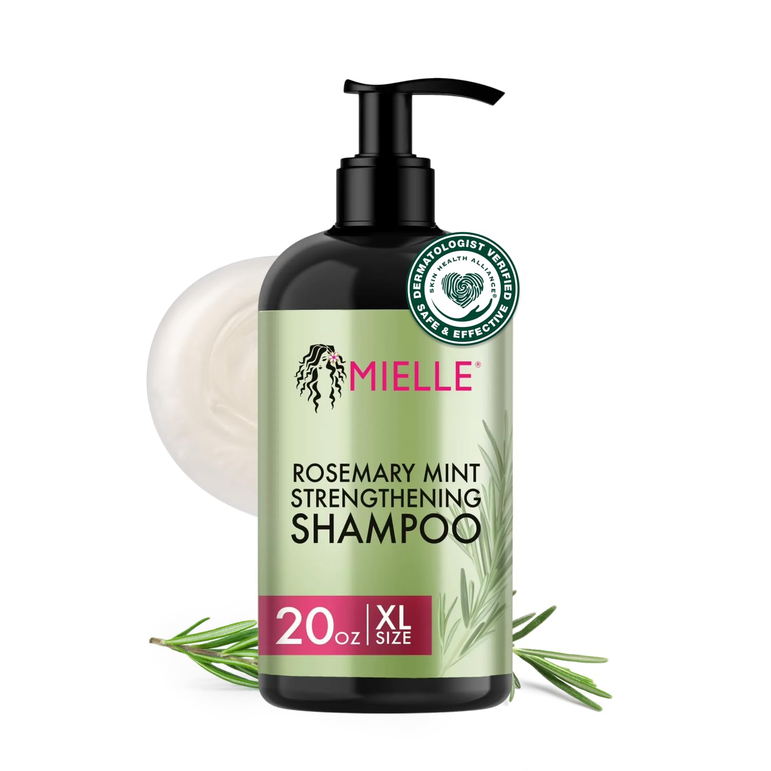 Mielle Organics Rosemary Mint Shampoo bottle for a gentle cleansing routine.